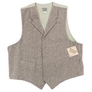 NEW FRONTIER CLASSICS men's cattle baron vest in tan herringbone